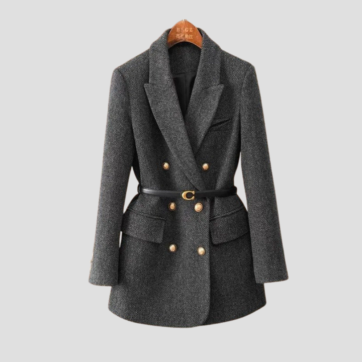 Veyra London | Herringbone Tweed Coat
