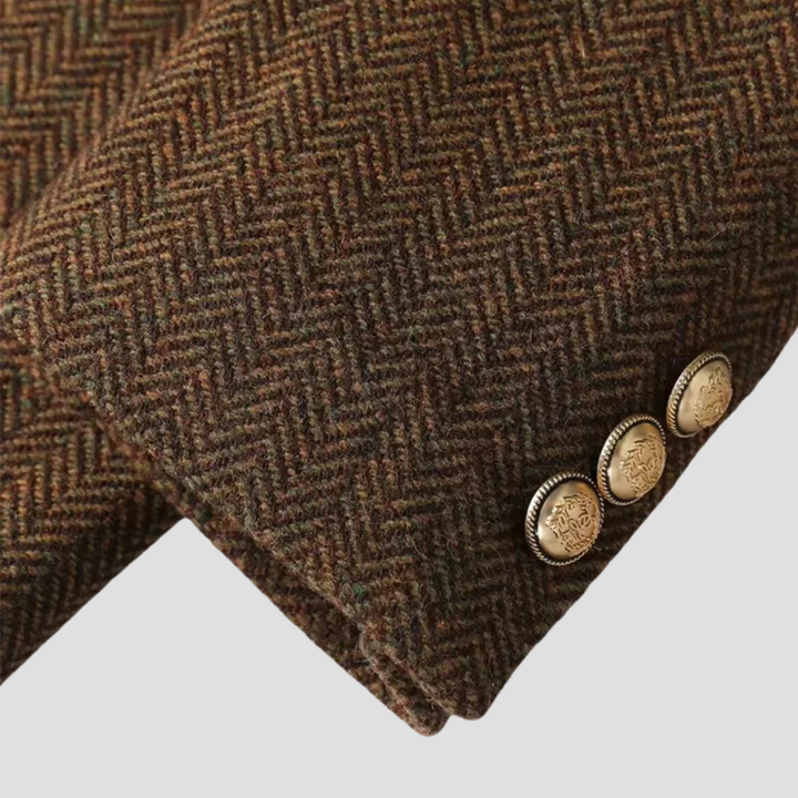 Veyra London | Herringbone Tweed Coat