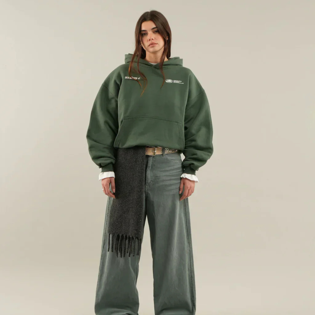 Hoodie - Fabric Blend with Hood and Modern Cut