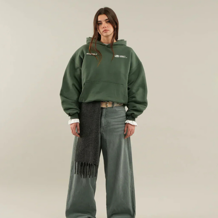 Hoodie - Fabric Blend with Hood and Modern Cut