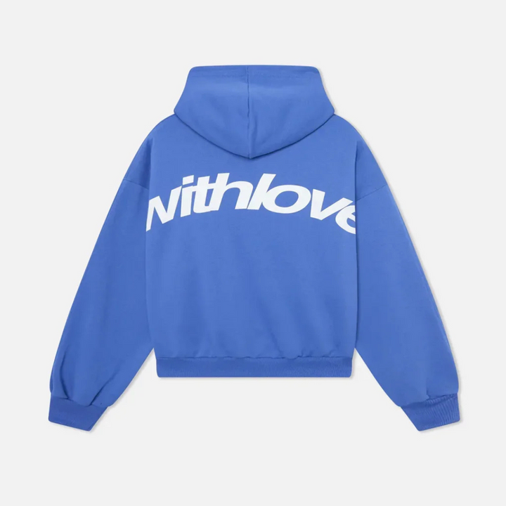 Hoodie - Fabric Blend with Hood and Modern Cut