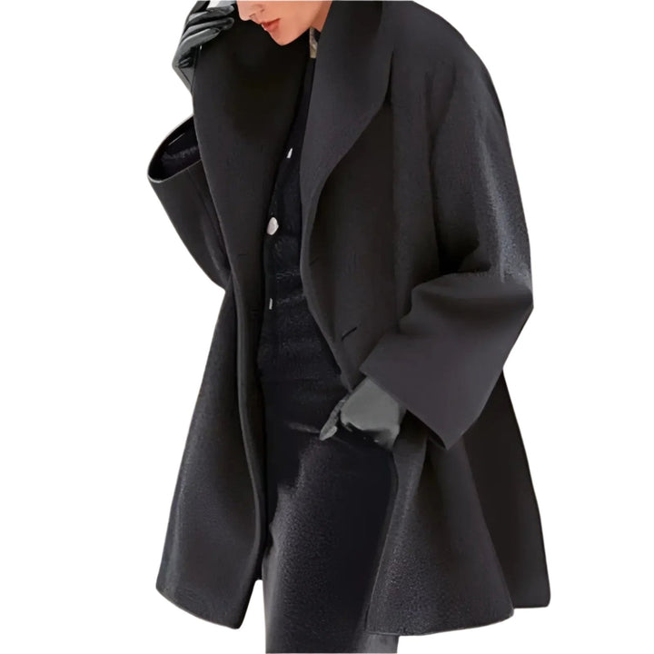 Women’s Long Winter Coat with Button Closure