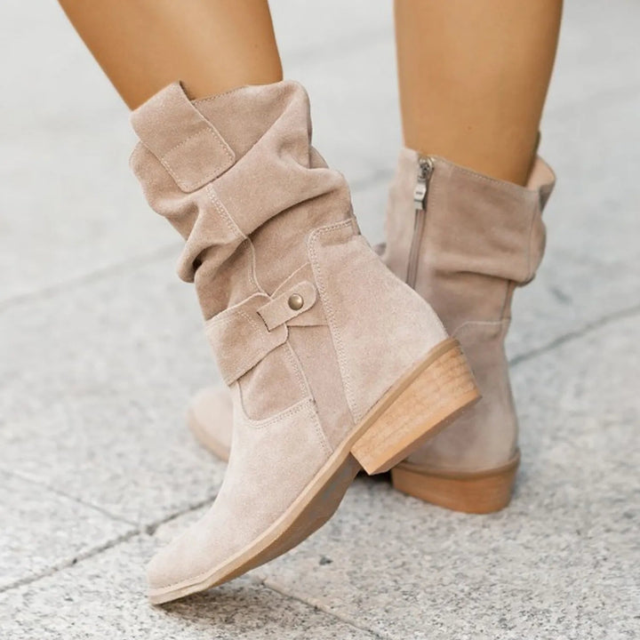 Women’s Faux Suede Slouchy Ankle Boots