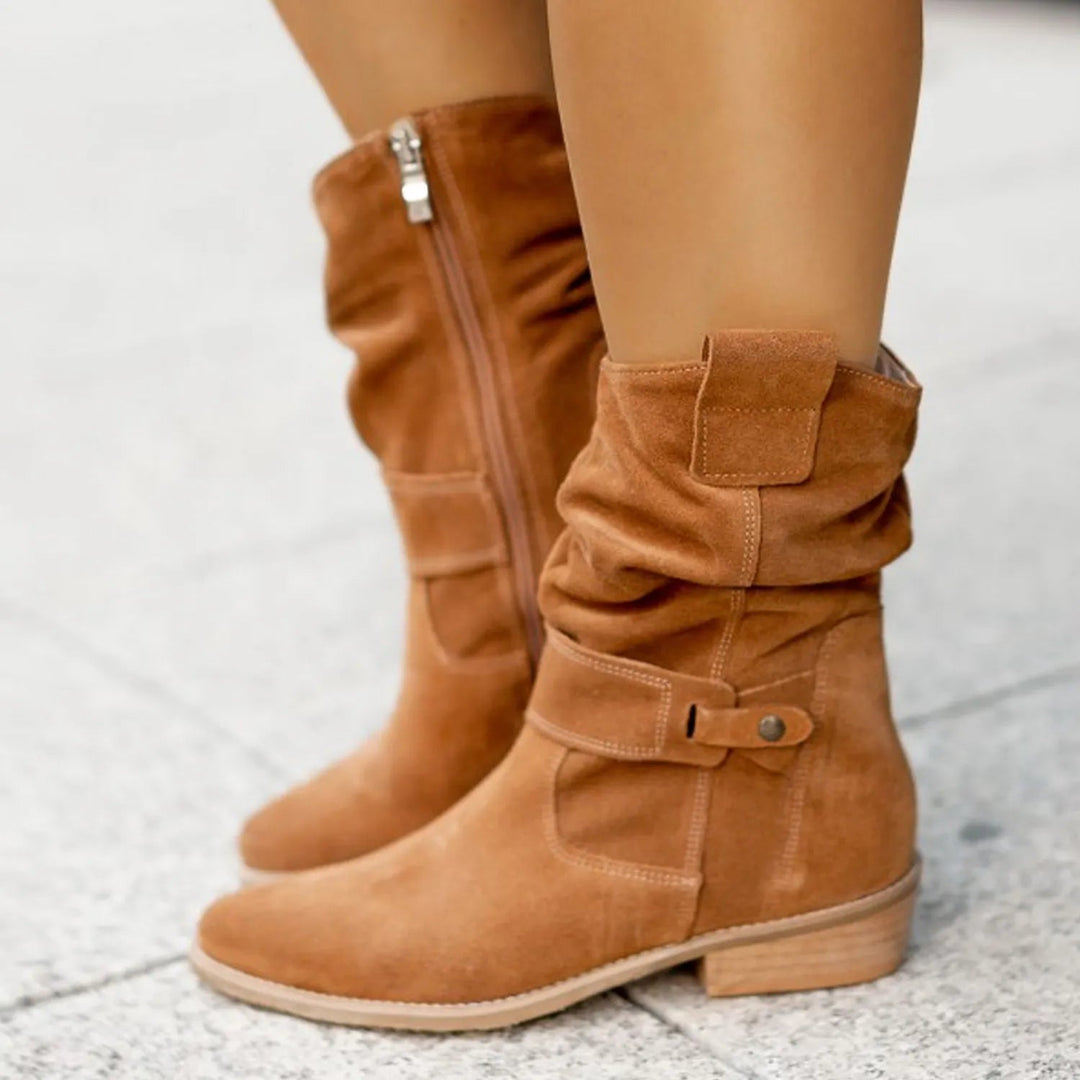 Women’s Faux Suede Slouchy Ankle Boots