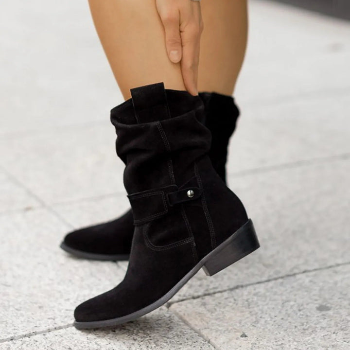 Women’s Faux Suede Slouchy Ankle Boots