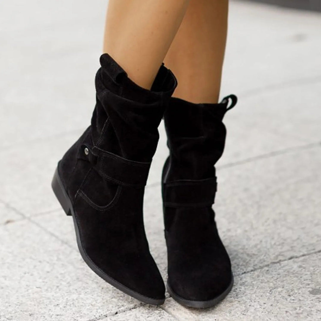 Women’s Faux Suede Slouchy Ankle Boots