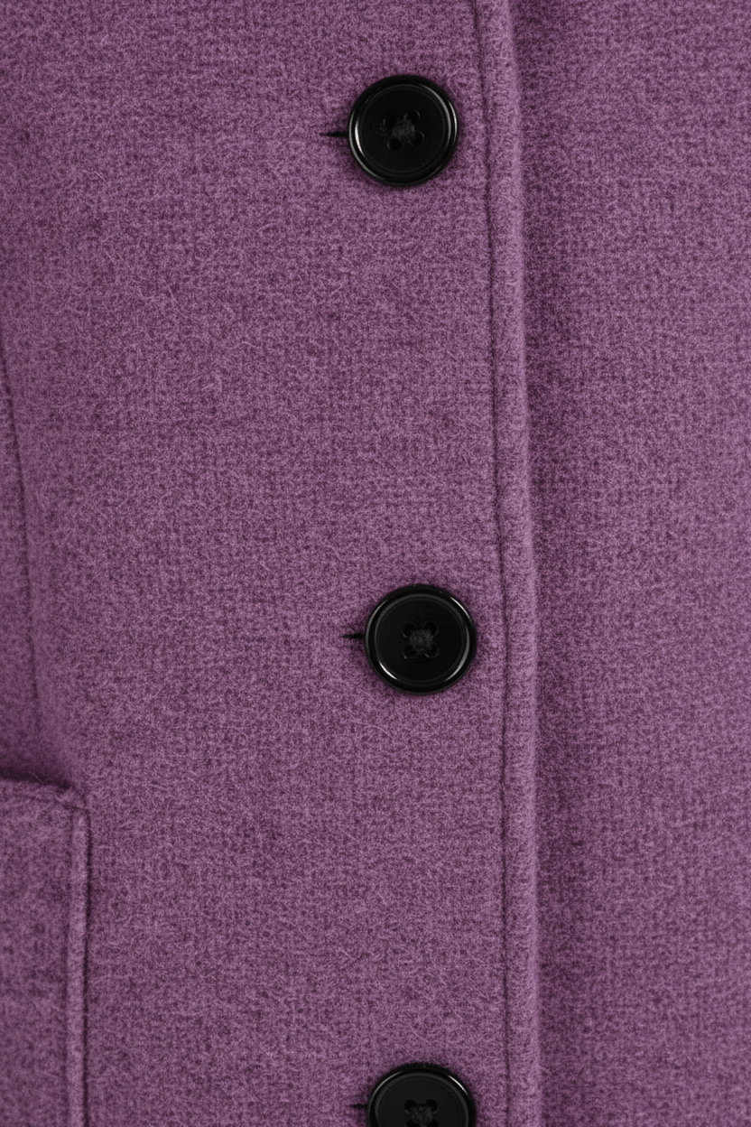 Veyra | Elara – Women’s Wool Blend Coat with Stand Collar and Pockets