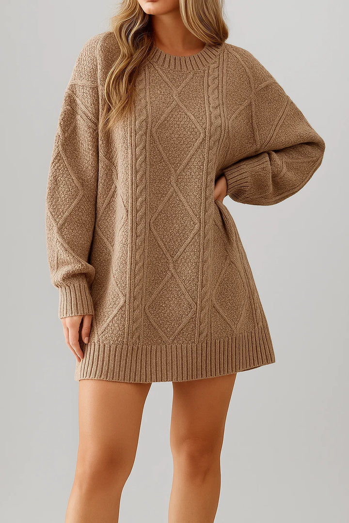 Oversized Cable Knit Dress