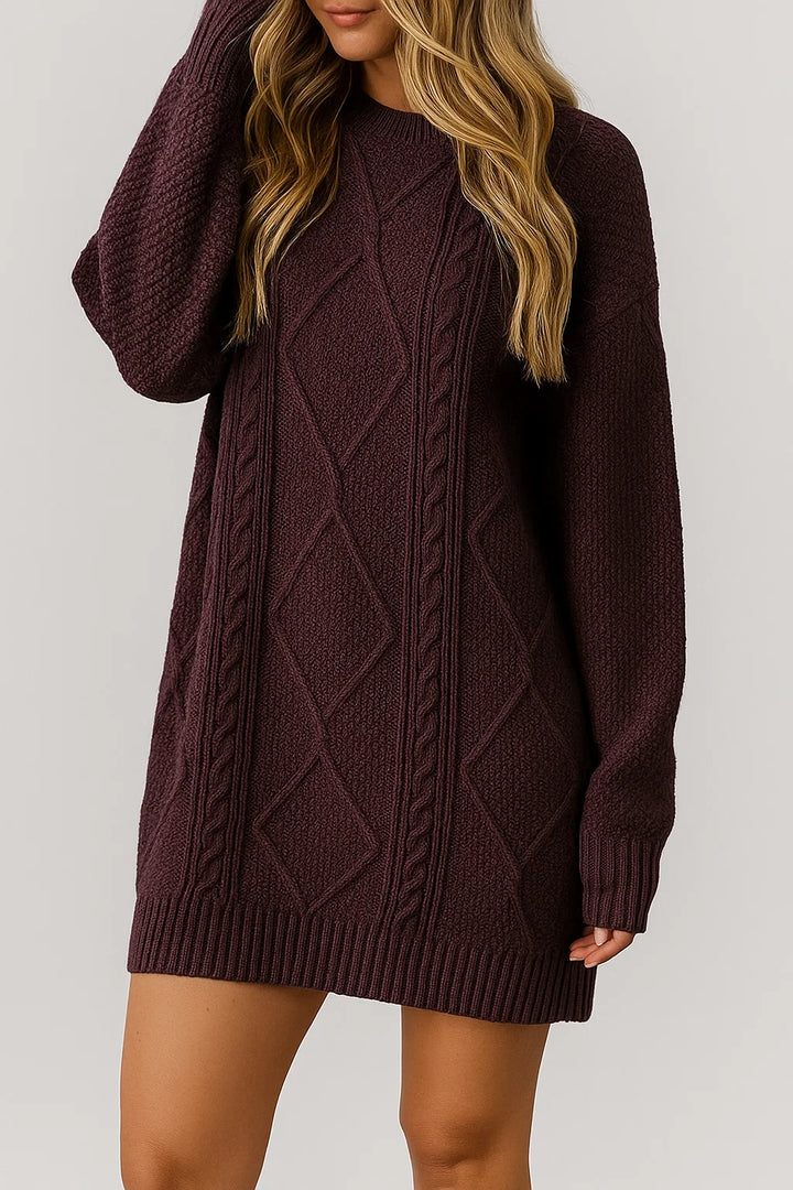 Oversized Cable Knit Dress