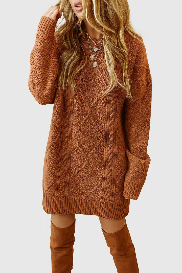 Oversized Cable Knit Dress