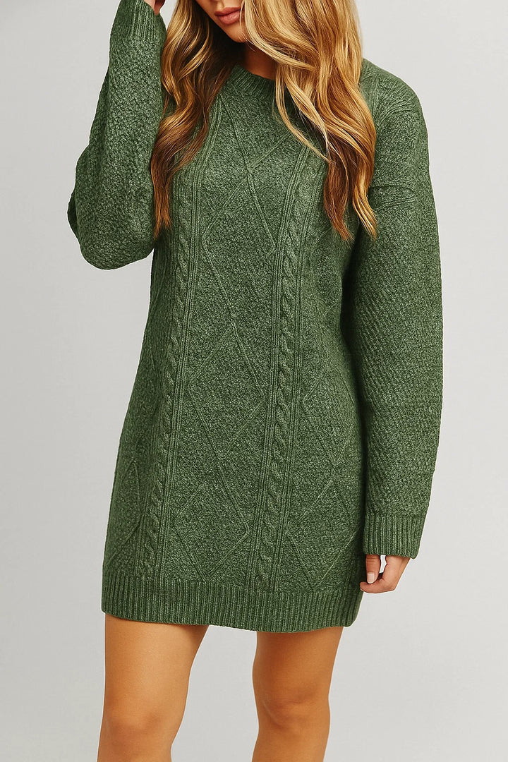 Oversized Cable Knit Dress