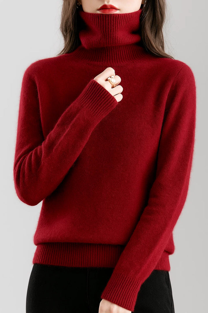 Women's High Neck Cashmere Sweater